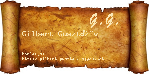 Gilbert Gusztáv névjegykártya